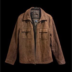 Vintage Brown Suede Leather Jacket